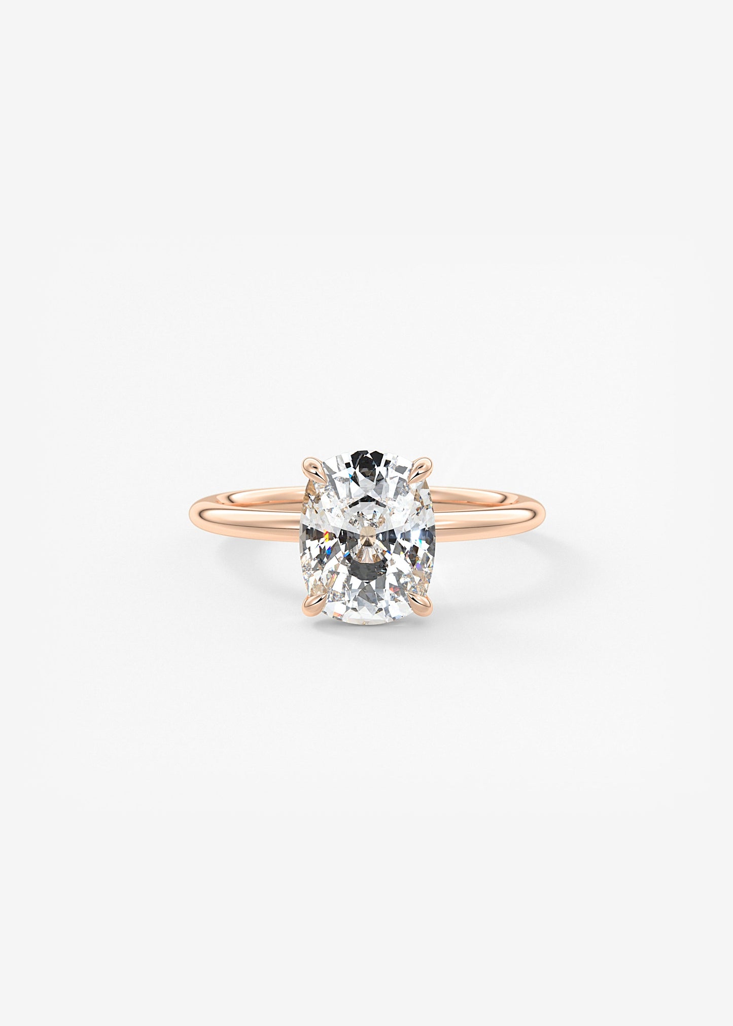 Oval Solitaire With Raised Basket Gallery Lab Grown Diamond Engagement Ring