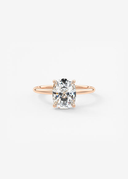 Oval Solitaire With Raised Basket Gallery Lab Grown Diamond Engagement Ring