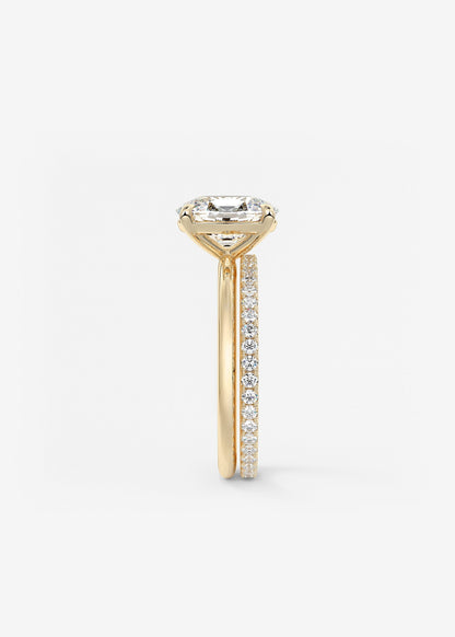 Oval Solitaire With Raised Basket Gallery Lab Grown Diamond Engagement Ring