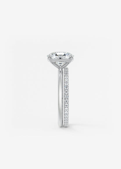 Oval Solitaire With Raised Basket Gallery Lab Grown Diamond Engagement Ring