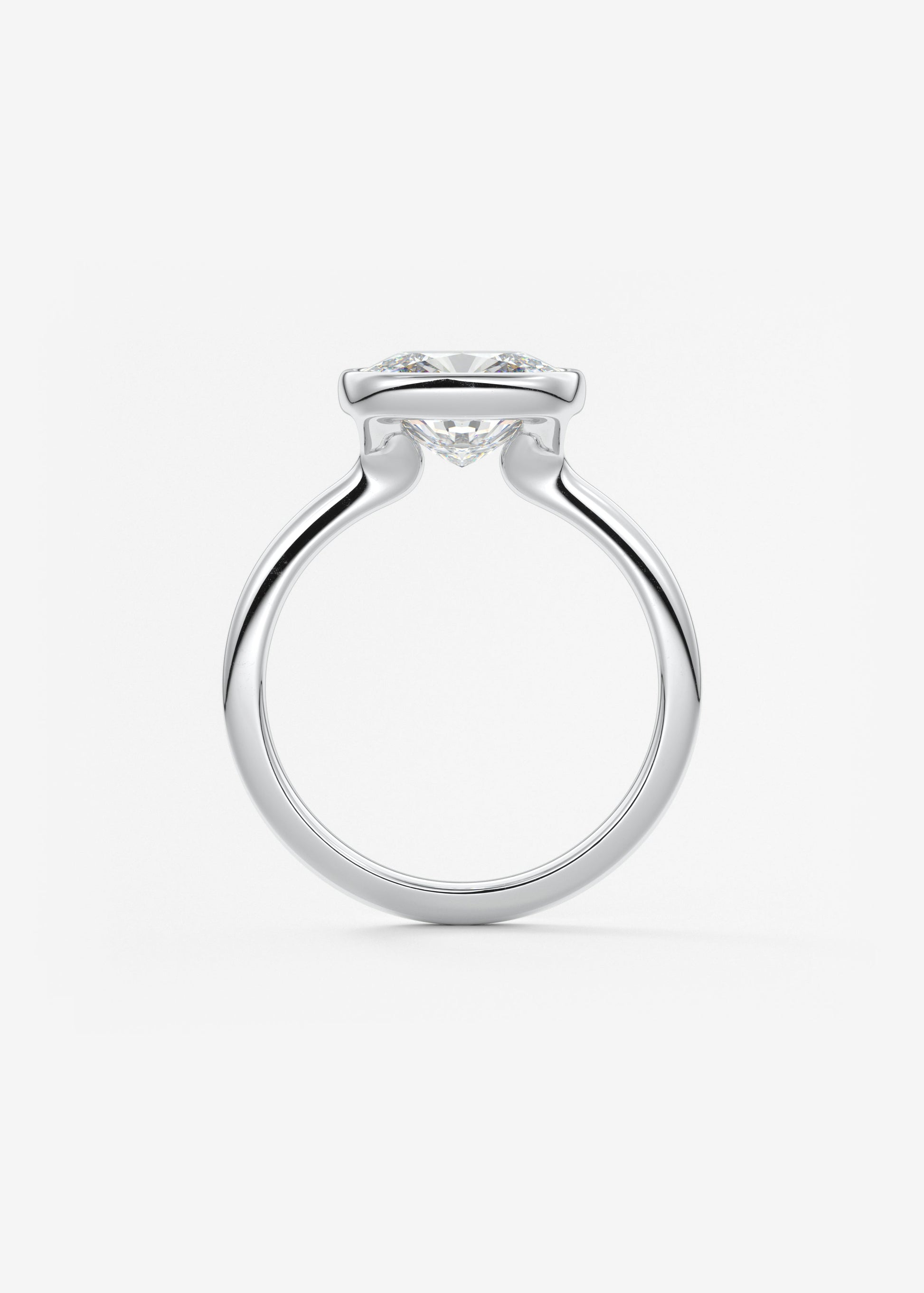 Oval Solitaire With Raised Basket Gallery Lab Grown Diamond Engagement Ring