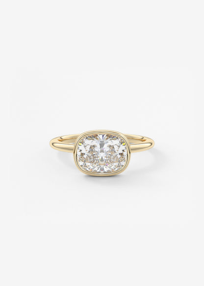 Oval Solitaire With Raised Basket Gallery Lab Grown Diamond Engagement Ring