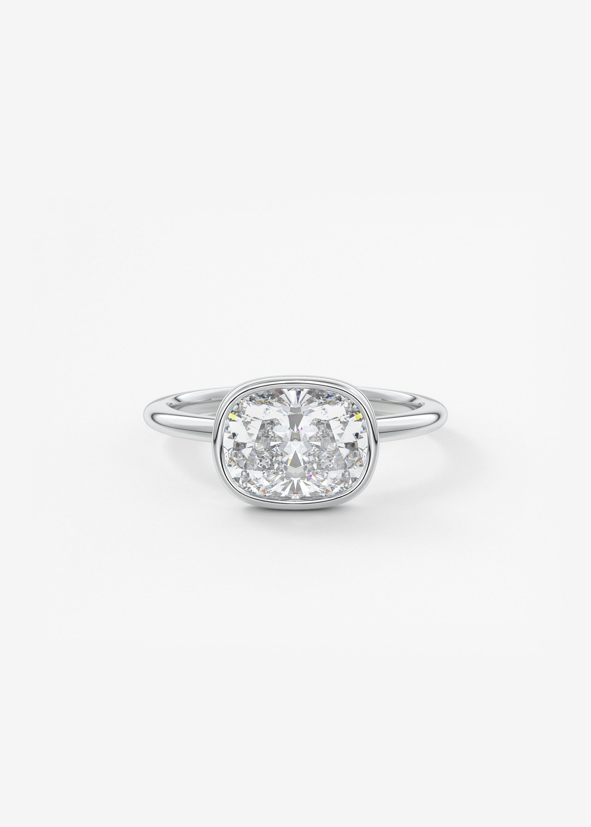 Oval Solitaire With Raised Basket Gallery Lab Grown Diamond Engagement Ring