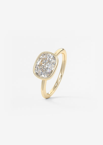 Oval Solitaire With Raised Basket Gallery Lab Grown Diamond Engagement Ring