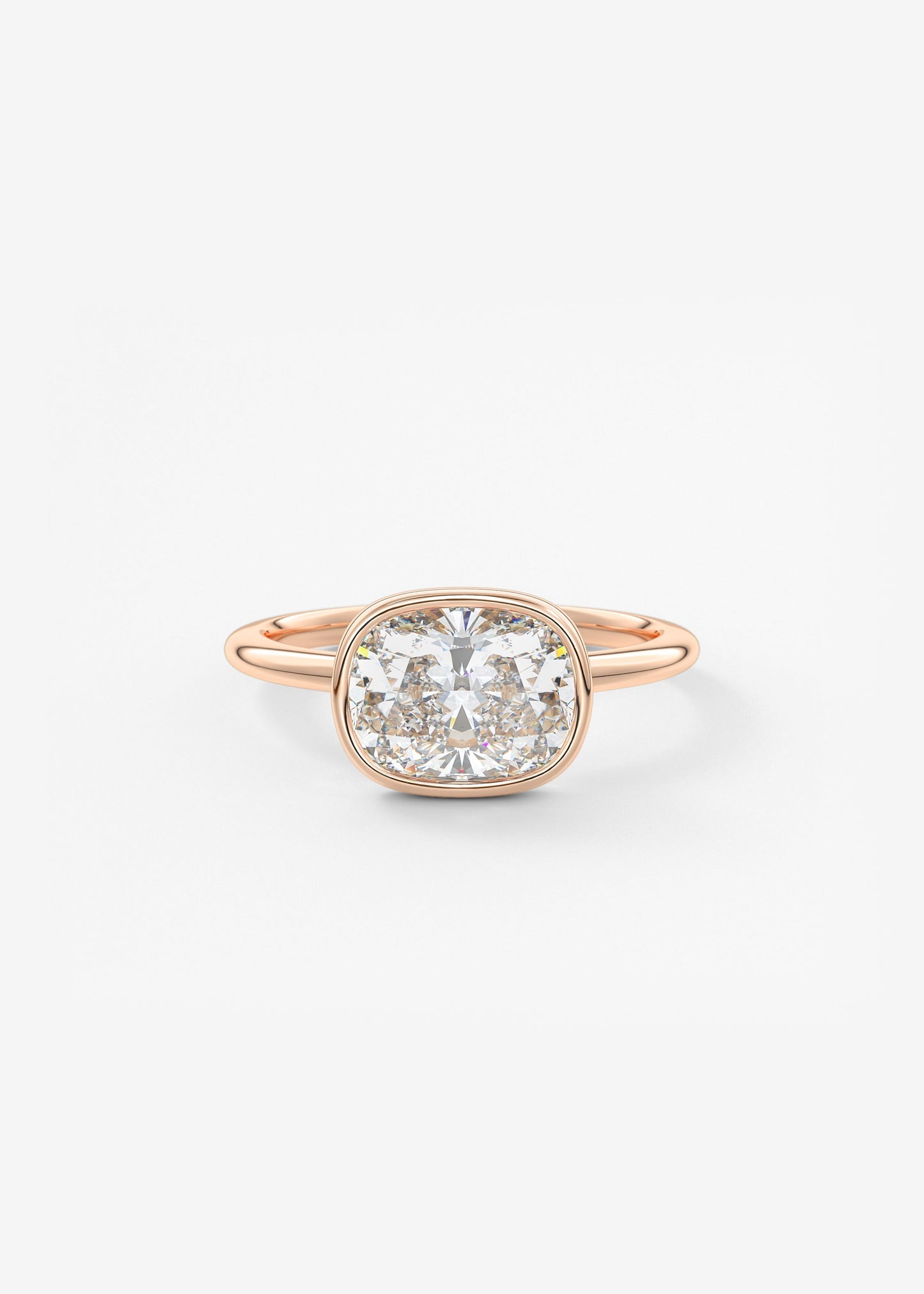 Oval Solitaire With Raised Basket Gallery Lab Grown Diamond Engagement Ring