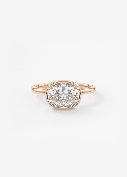 Oval Solitaire With Raised Basket Gallery Lab Grown Diamond Engagement Ring