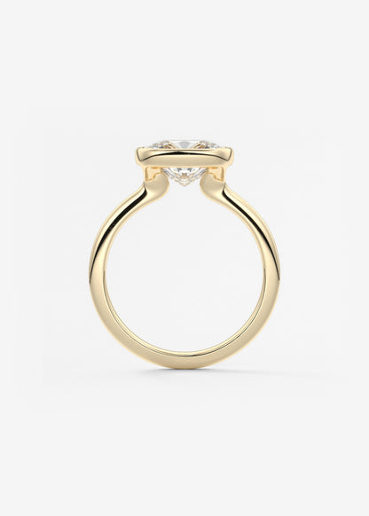 Oval Solitaire With Raised Basket Gallery Lab Grown Diamond Engagement Ring