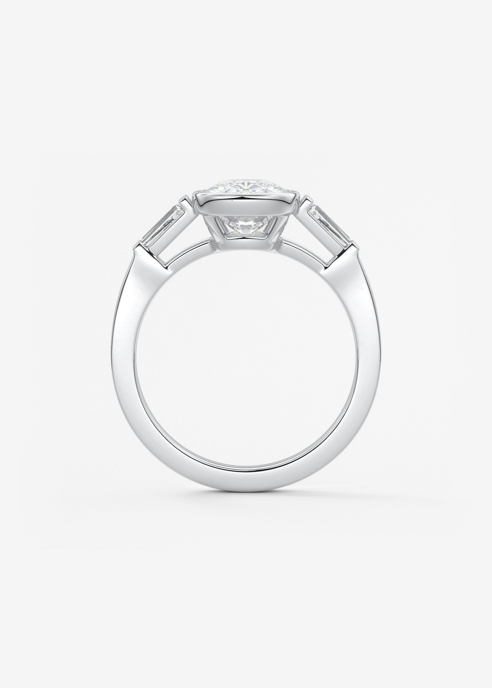 Oval Solitaire With Raised Basket Gallery Lab Grown Diamond Engagement Ring