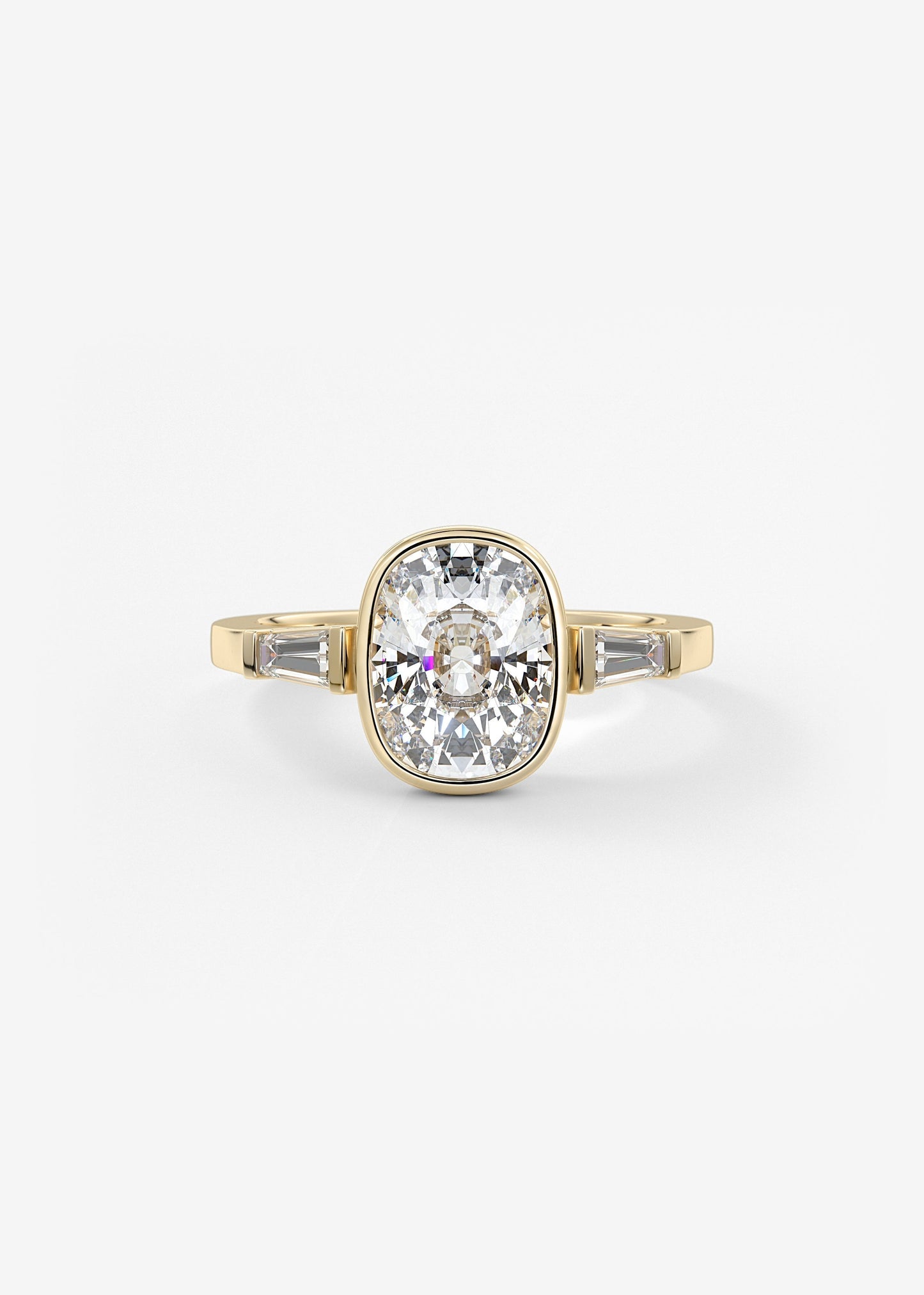 Oval Solitaire With Raised Basket Gallery Lab Grown Diamond Engagement Ring