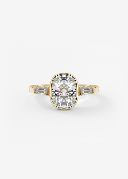 Oval Solitaire With Raised Basket Gallery Lab Grown Diamond Engagement Ring