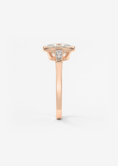 Oval Solitaire With Raised Basket Gallery Lab Grown Diamond Engagement Ring