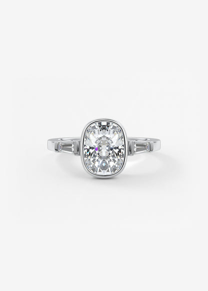 Oval Solitaire With Raised Basket Gallery Lab Grown Diamond Engagement Ring