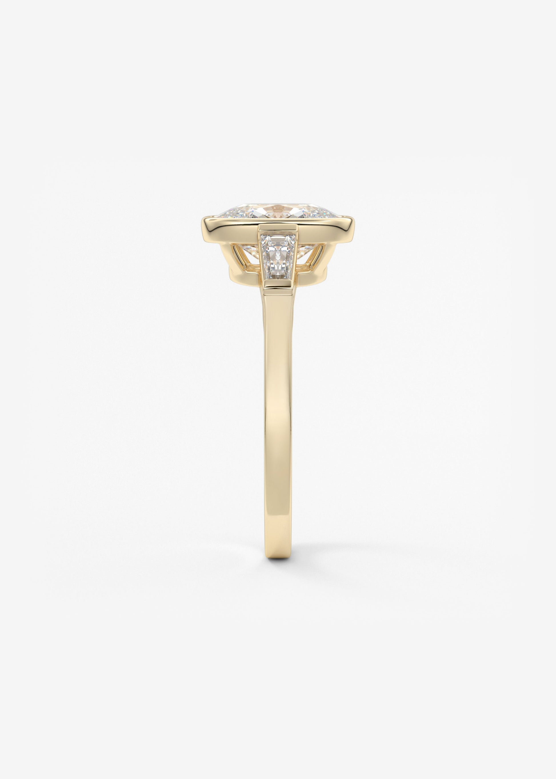 Oval Solitaire With Raised Basket Gallery Lab Grown Diamond Engagement Ring