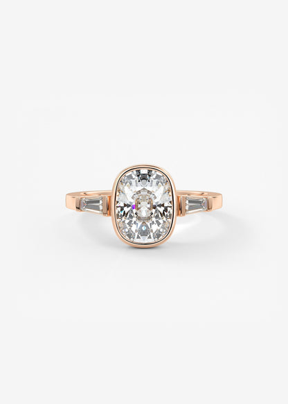 Oval Solitaire With Raised Basket Gallery Lab Grown Diamond Engagement Ring