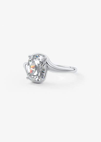 Oval Solitaire With Raised Basket Gallery Lab Grown Diamond Engagement Ring