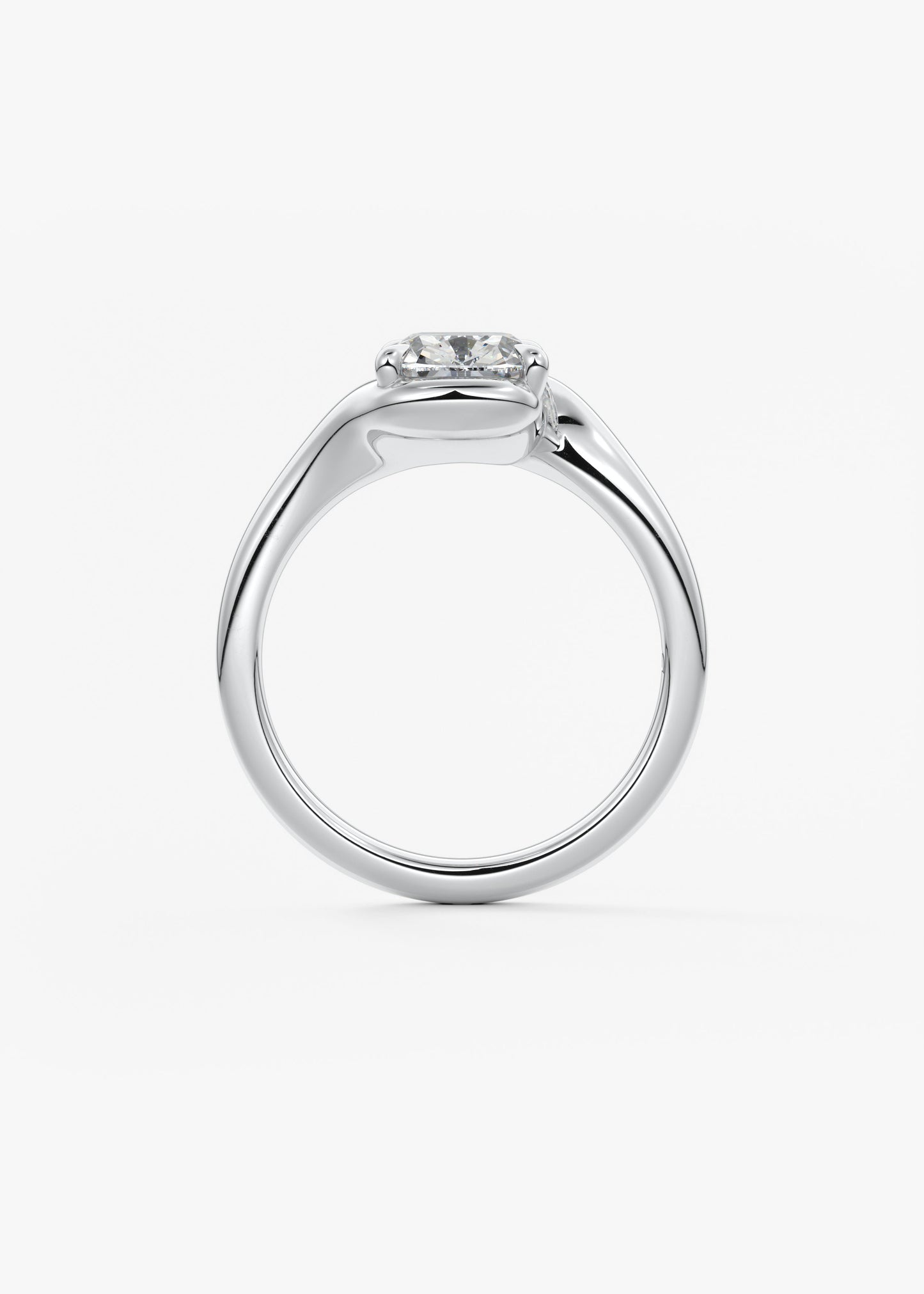 Oval Solitaire With Raised Basket Gallery Lab Grown Diamond Engagement Ring