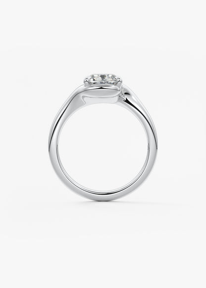 Oval Solitaire With Raised Basket Gallery Lab Grown Diamond Engagement Ring