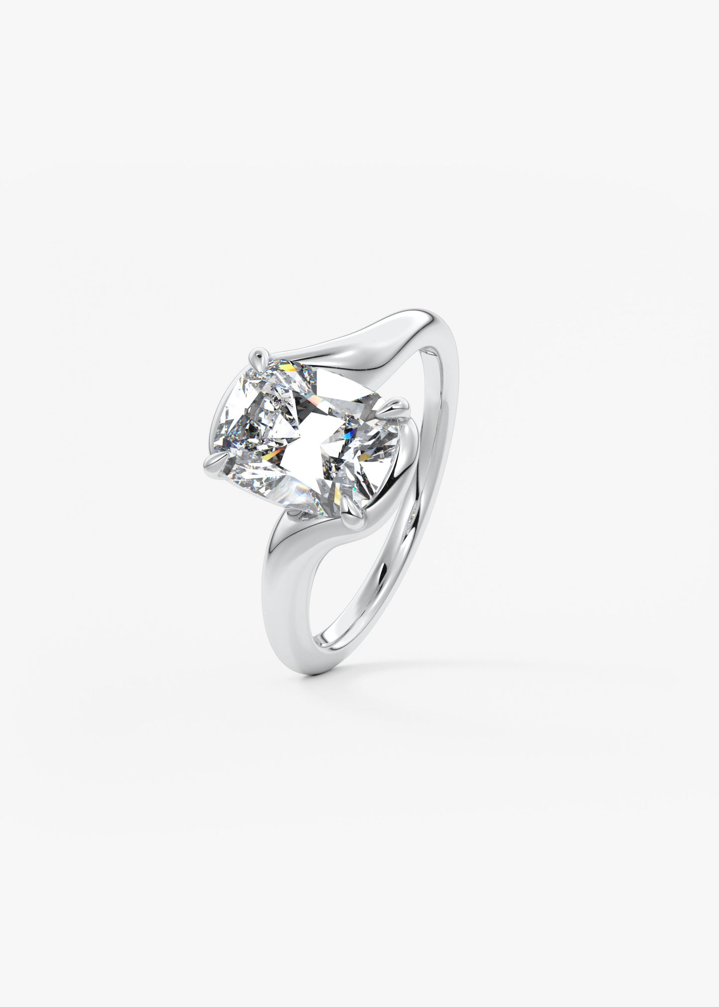 Oval Solitaire With Raised Basket Gallery Lab Grown Diamond Engagement Ring