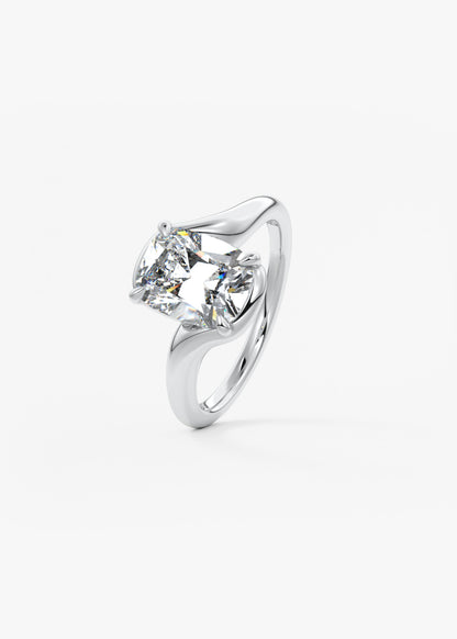 Oval Solitaire With Raised Basket Gallery Lab Grown Diamond Engagement Ring