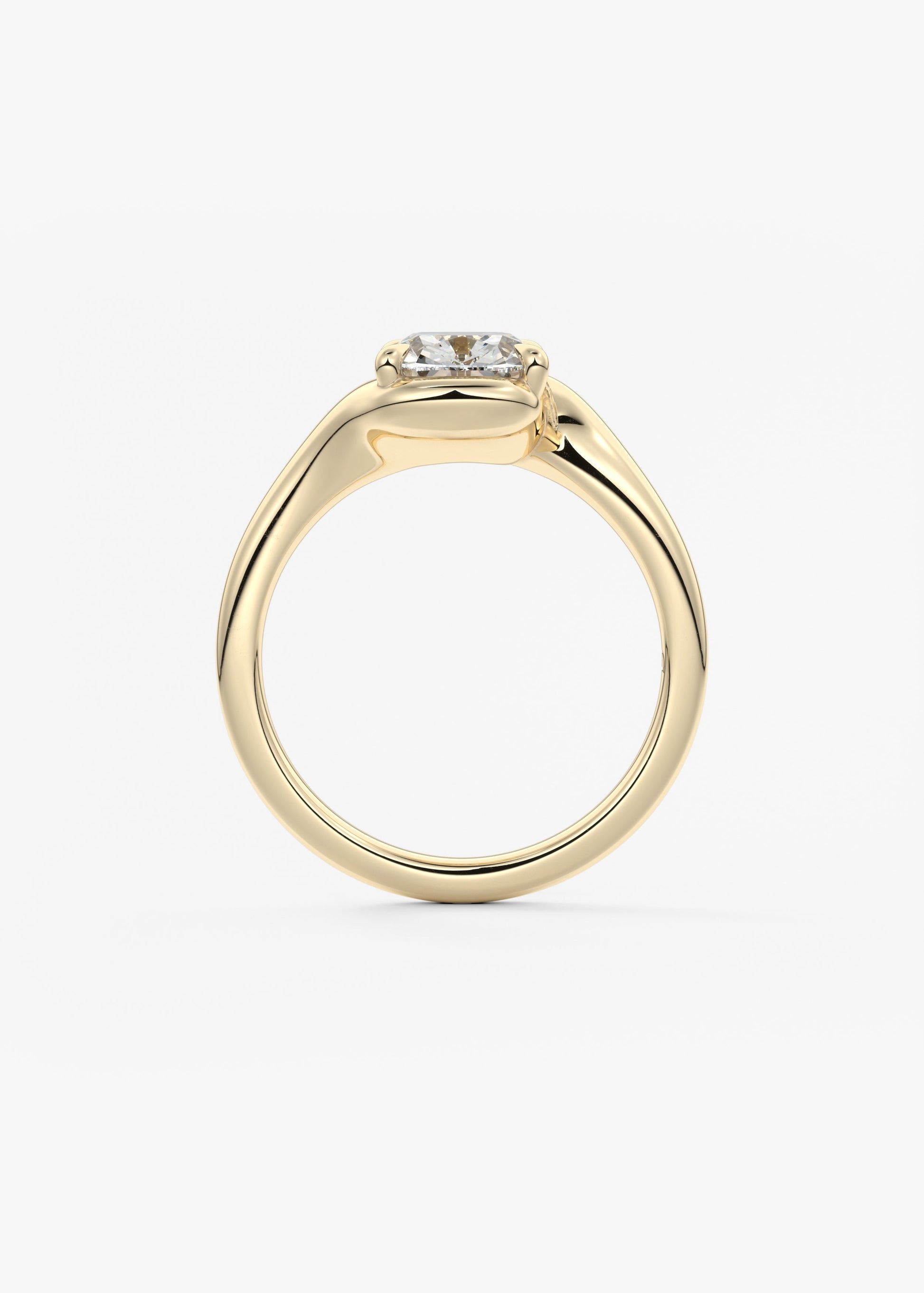 Oval Solitaire With Raised Basket Gallery Lab Grown Diamond Engagement Ring
