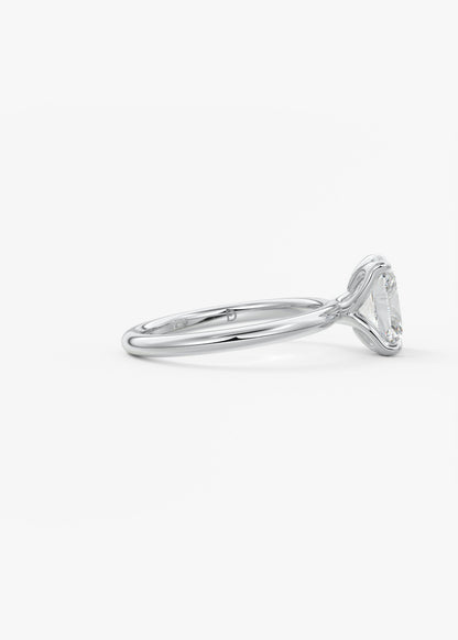Oval Solitaire With Raised Basket Gallery Lab Grown Diamond Engagement Ring