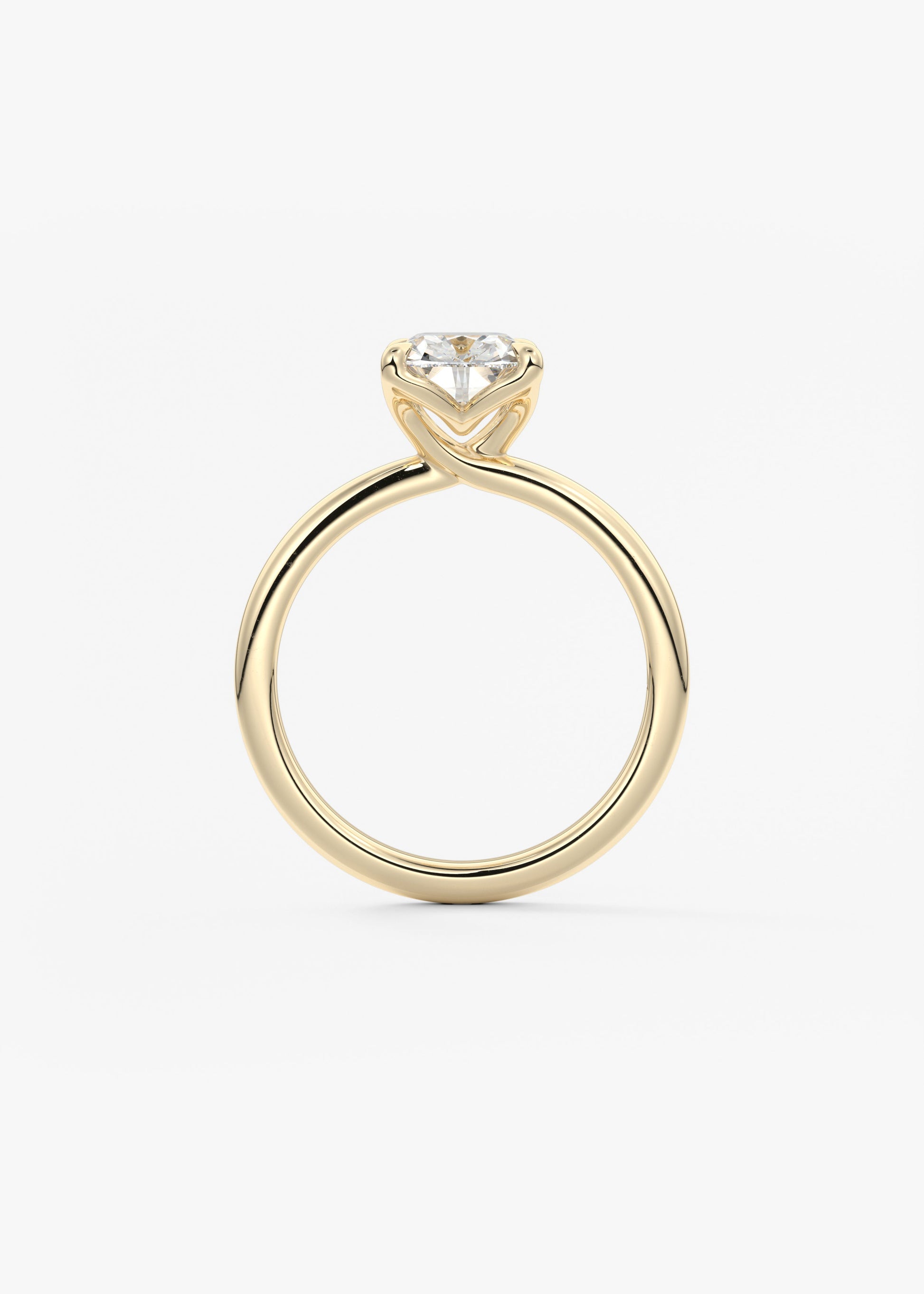 Oval Solitaire With Raised Basket Gallery Lab Grown Diamond Engagement Ring