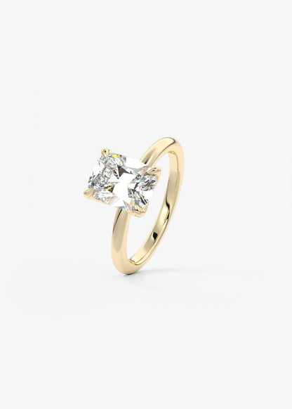 Oval Solitaire With Raised Basket Gallery Lab Grown Diamond Engagement Ring