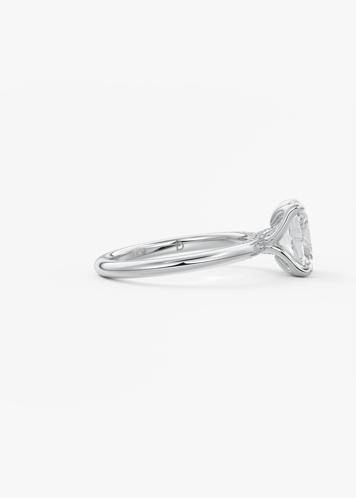 Oval Solitaire With Raised Basket Gallery Lab Grown Diamond Engagement Ring