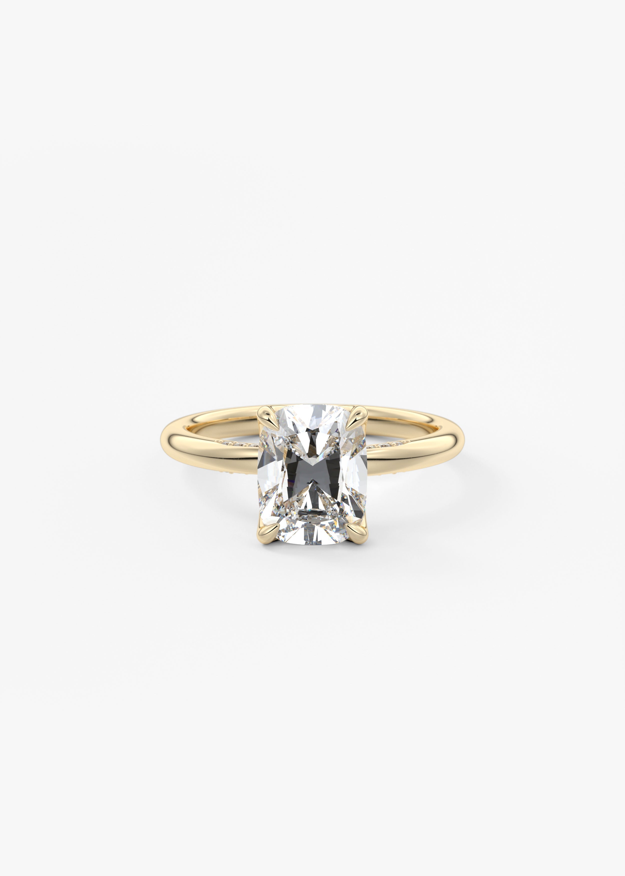 Oval Solitaire With Raised Basket Gallery Lab Grown Diamond Engagement Ring