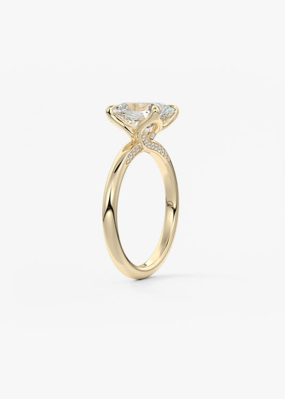 Oval Solitaire With Raised Basket Gallery Lab Grown Diamond Engagement Ring