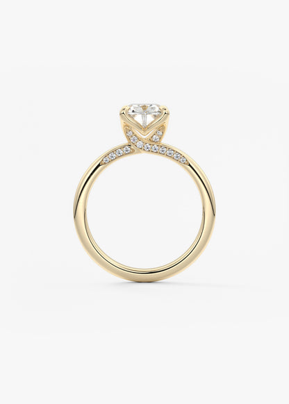 Oval Solitaire With Raised Basket Gallery Lab Grown Diamond Engagement Ring