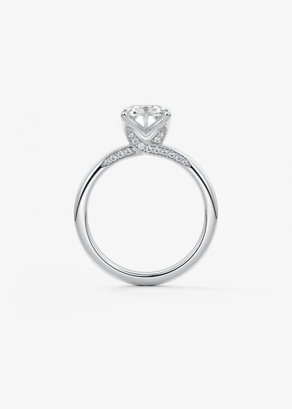 Oval Solitaire With Raised Basket Gallery Lab Grown Diamond Engagement Ring