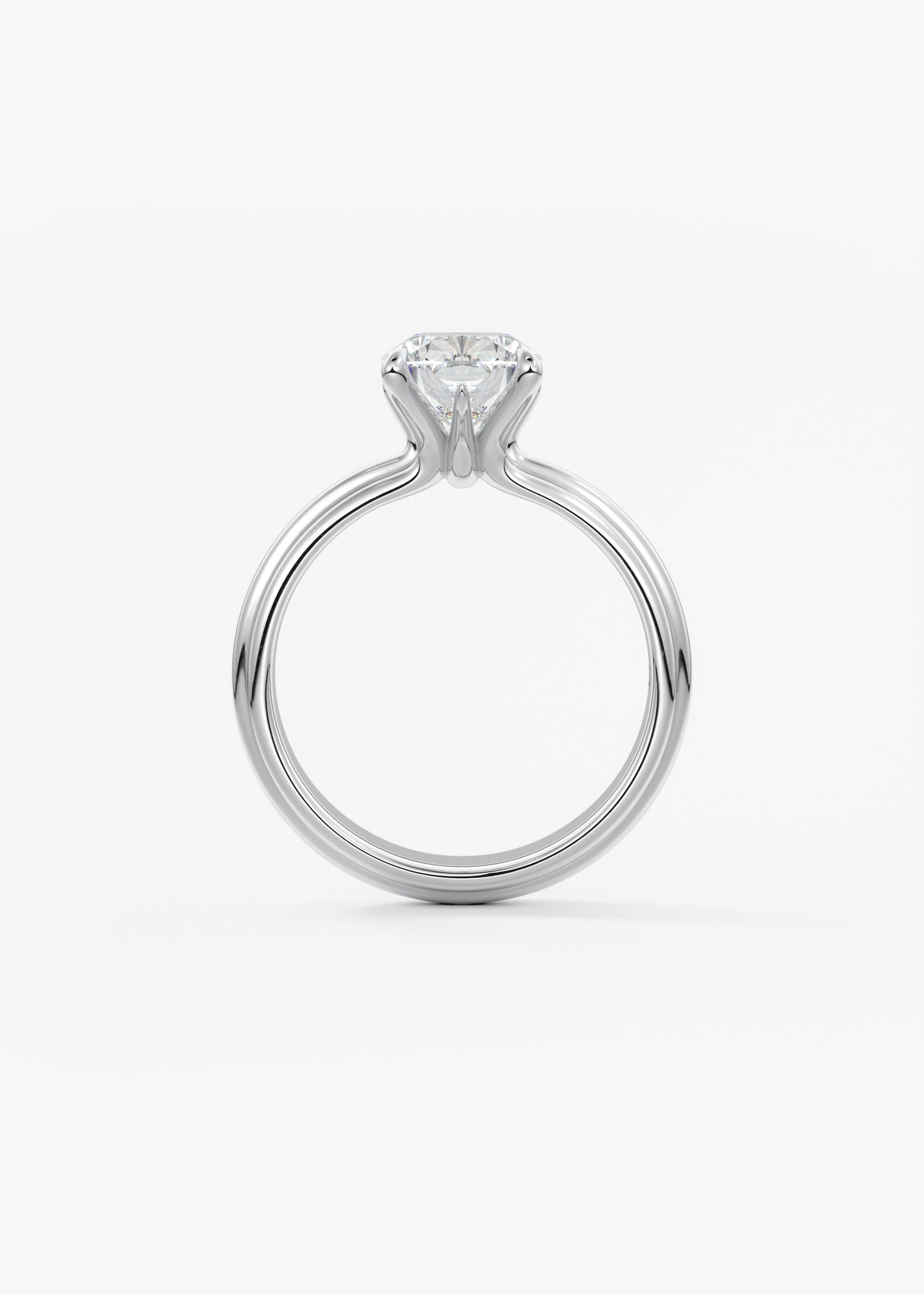 Oval Solitaire With Raised Basket Gallery Lab Grown Diamond Engagement Ring