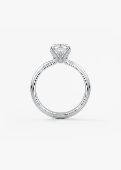 Oval Solitaire With Raised Basket Gallery Lab Grown Diamond Engagement Ring