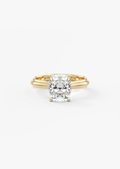 Oval Solitaire With Raised Basket Gallery Lab Grown Diamond Engagement Ring