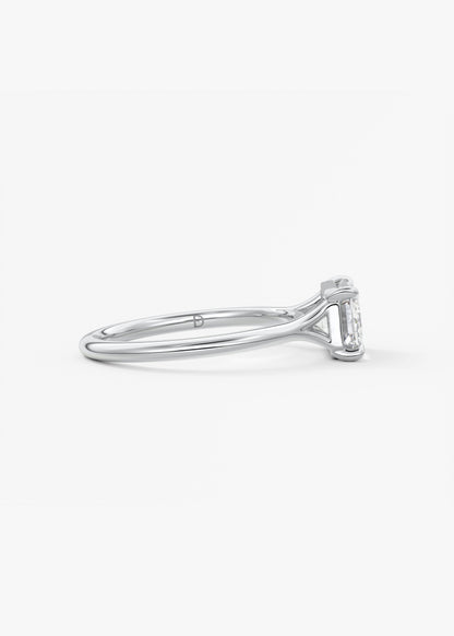 Oval Solitaire With Raised Basket Gallery Lab Grown Diamond Engagement Ring