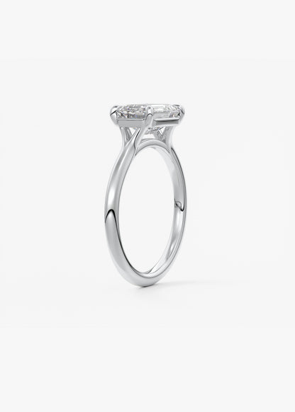 Oval Solitaire With Raised Basket Gallery Lab Grown Diamond Engagement Ring