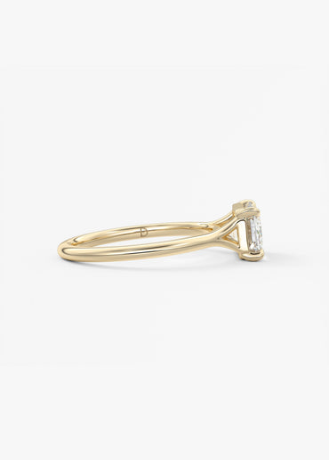 Oval Solitaire With Raised Basket Gallery Lab Grown Diamond Engagement Ring