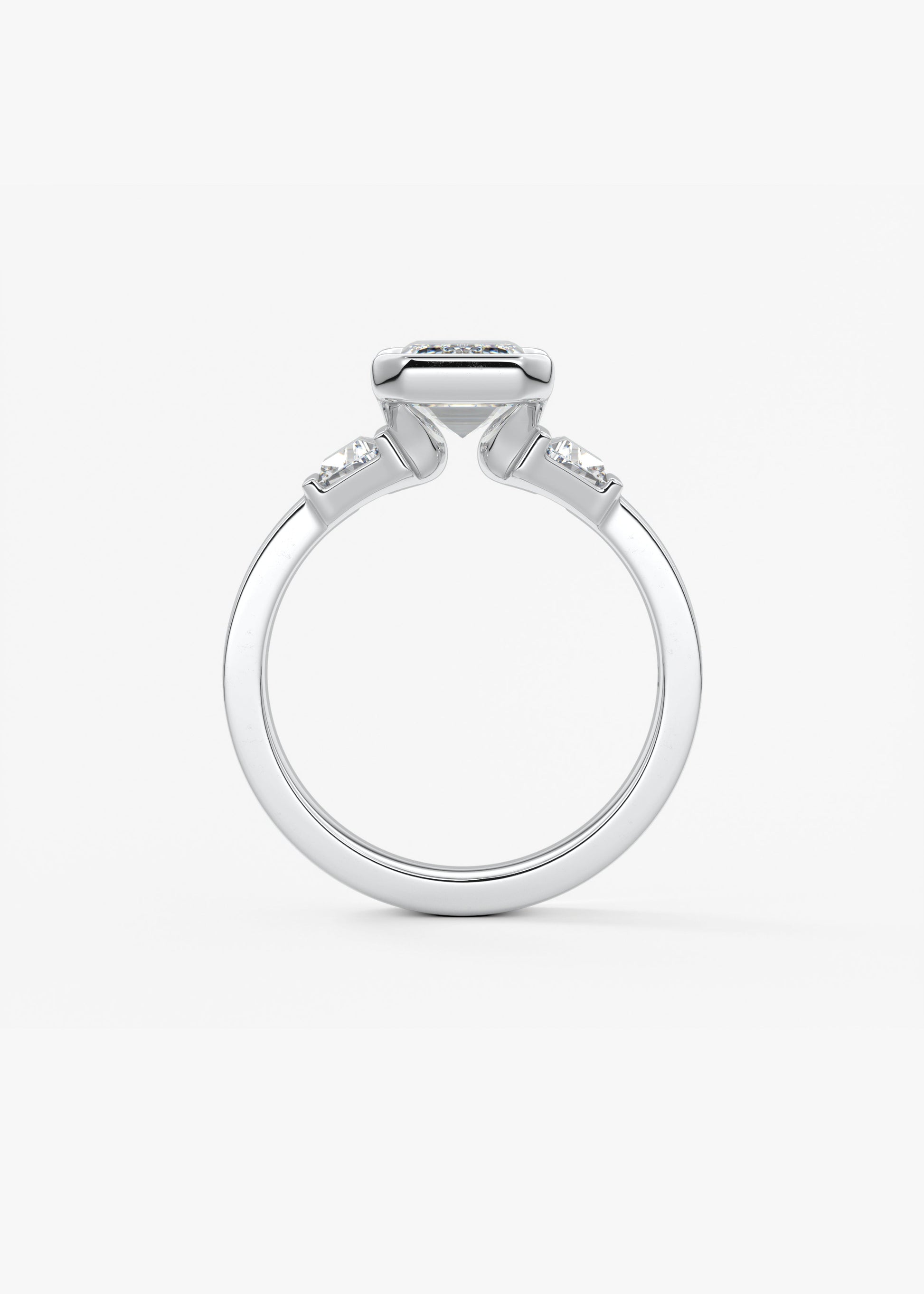 Oval Solitaire With Raised Basket Gallery Lab Grown Diamond Engagement Ring