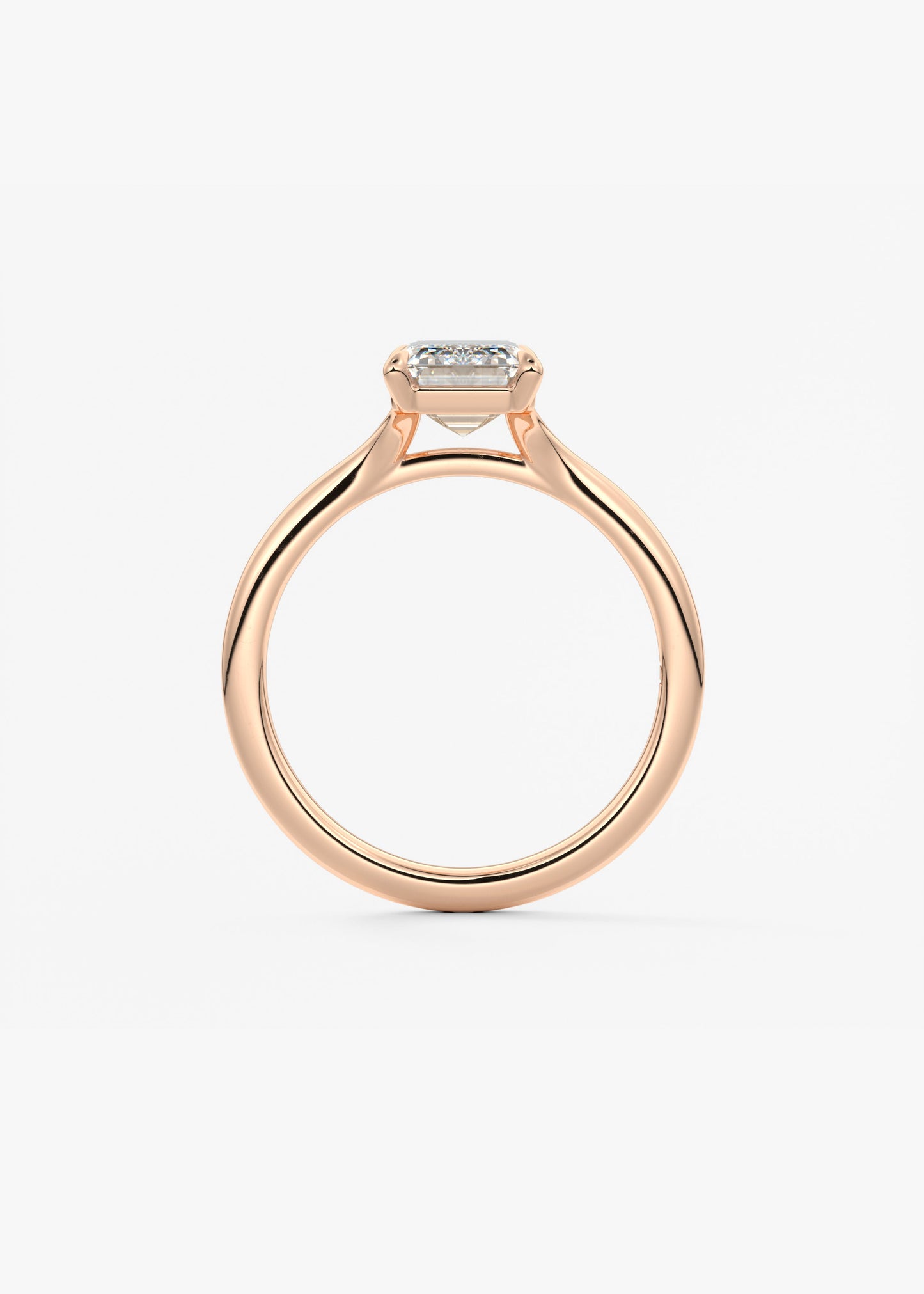 Oval Solitaire With Raised Basket Gallery Lab Grown Diamond Engagement Ring