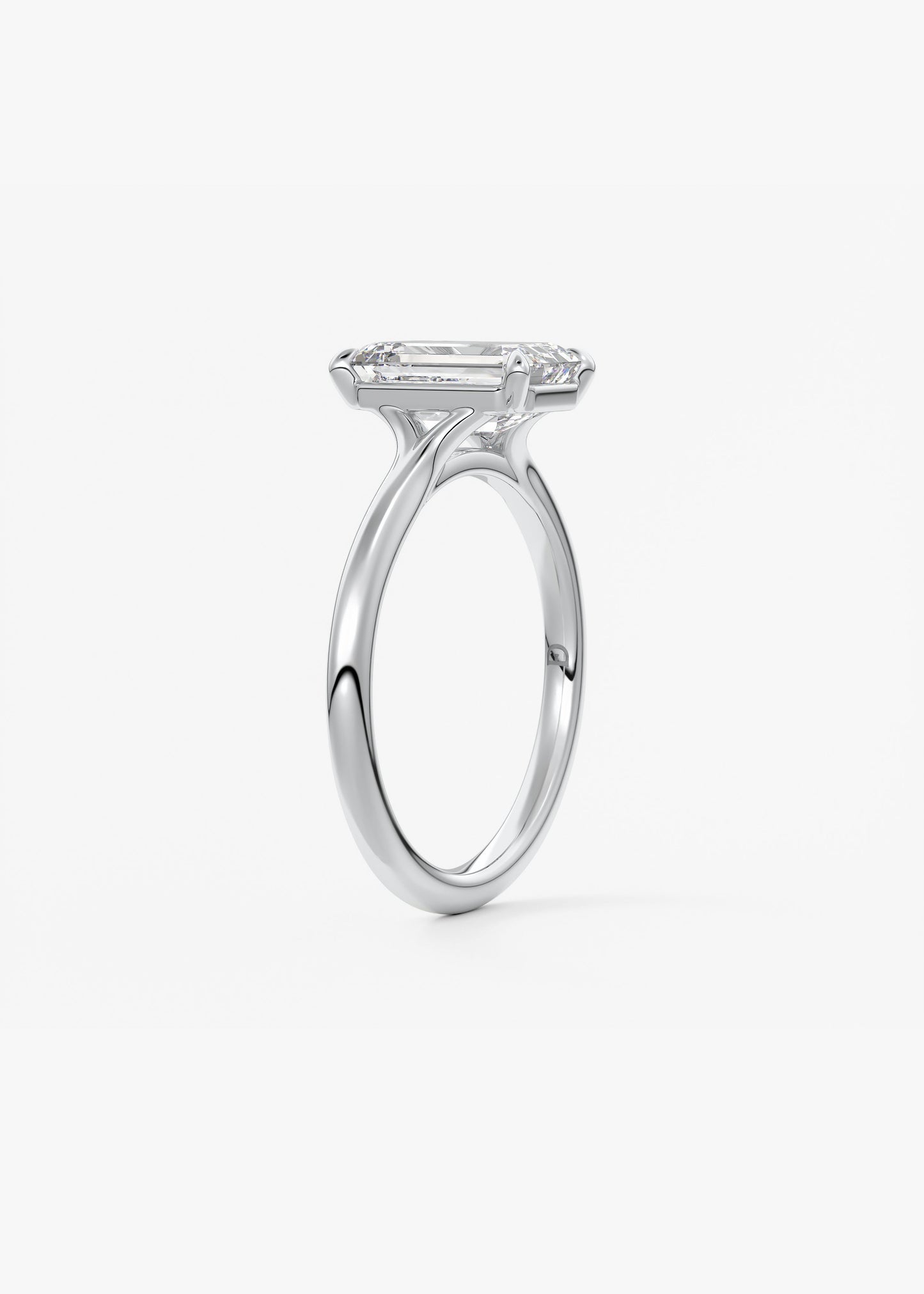 Oval Solitaire With Raised Basket Gallery Lab Grown Diamond Engagement Ring