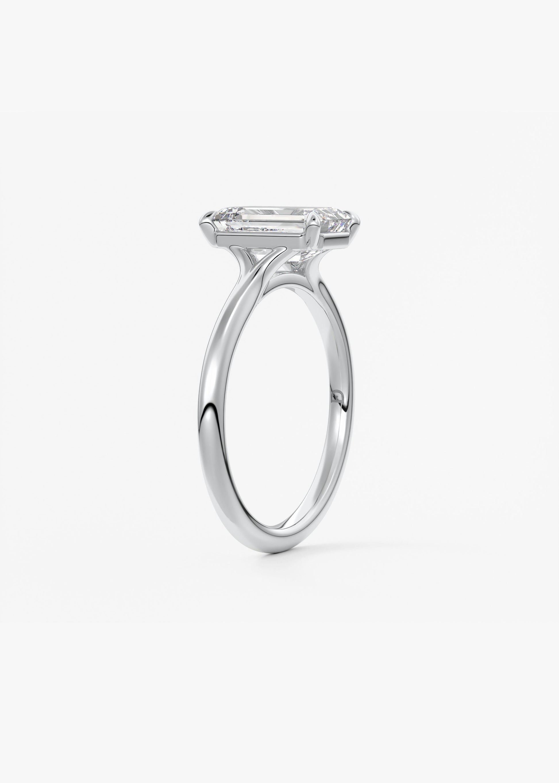 Oval Solitaire With Raised Basket Gallery Lab Grown Diamond Engagement Ring