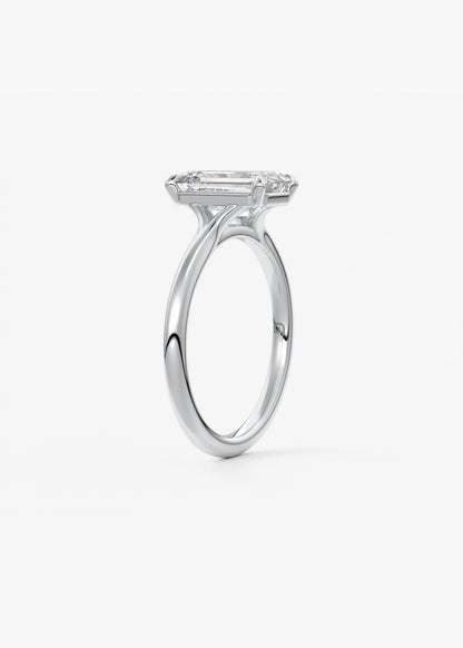 Oval Solitaire With Raised Basket Gallery Lab Grown Diamond Engagement Ring