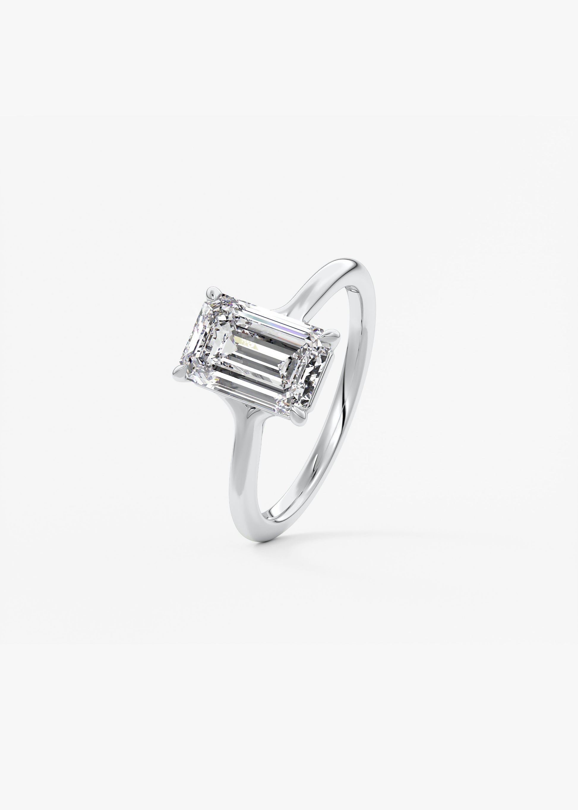 Oval Solitaire With Raised Basket Gallery Lab Grown Diamond Engagement Ring