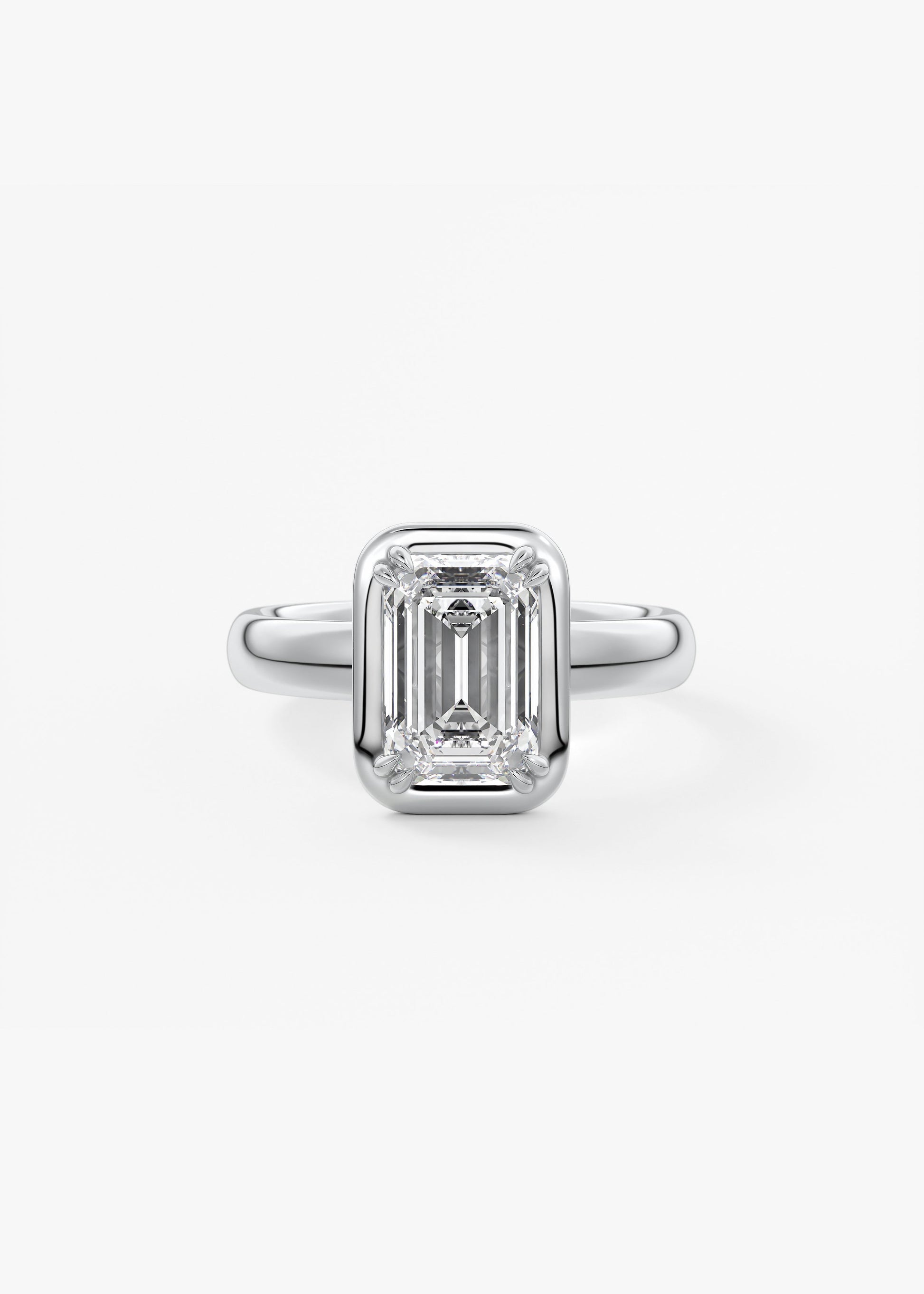 Oval Solitaire With Raised Basket Gallery Lab Grown Diamond Engagement Ring