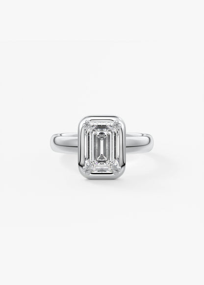 Oval Solitaire With Raised Basket Gallery Lab Grown Diamond Engagement Ring