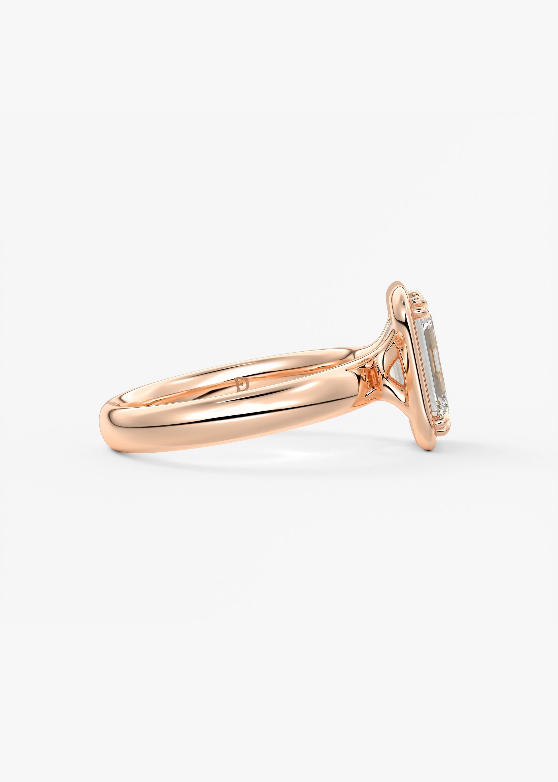 Oval Solitaire With Raised Basket Gallery Lab Grown Diamond Engagement Ring