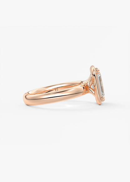 Oval Solitaire With Raised Basket Gallery Lab Grown Diamond Engagement Ring