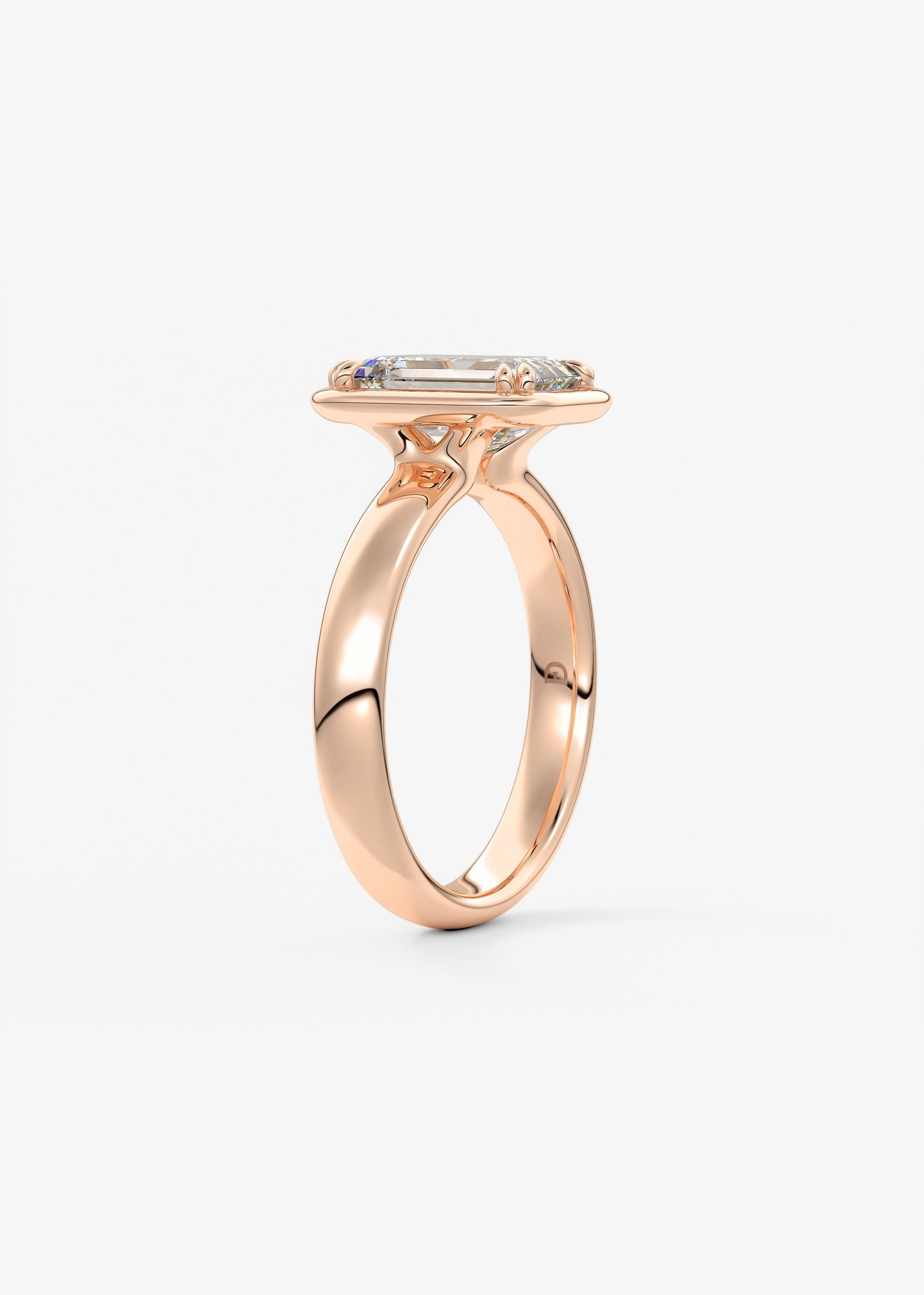 Oval Solitaire With Raised Basket Gallery Lab Grown Diamond Engagement Ring