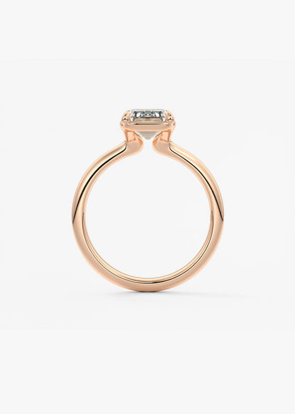 Oval Solitaire With Raised Basket Gallery Lab Grown Diamond Engagement Ring